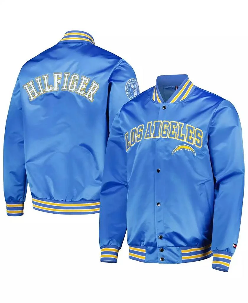 商品Tommy Hilfiger|Men's Powder Blue Los Angeles Chargers Elliot Varsity Full-Snap Jacket,价格¥838,第1张图片