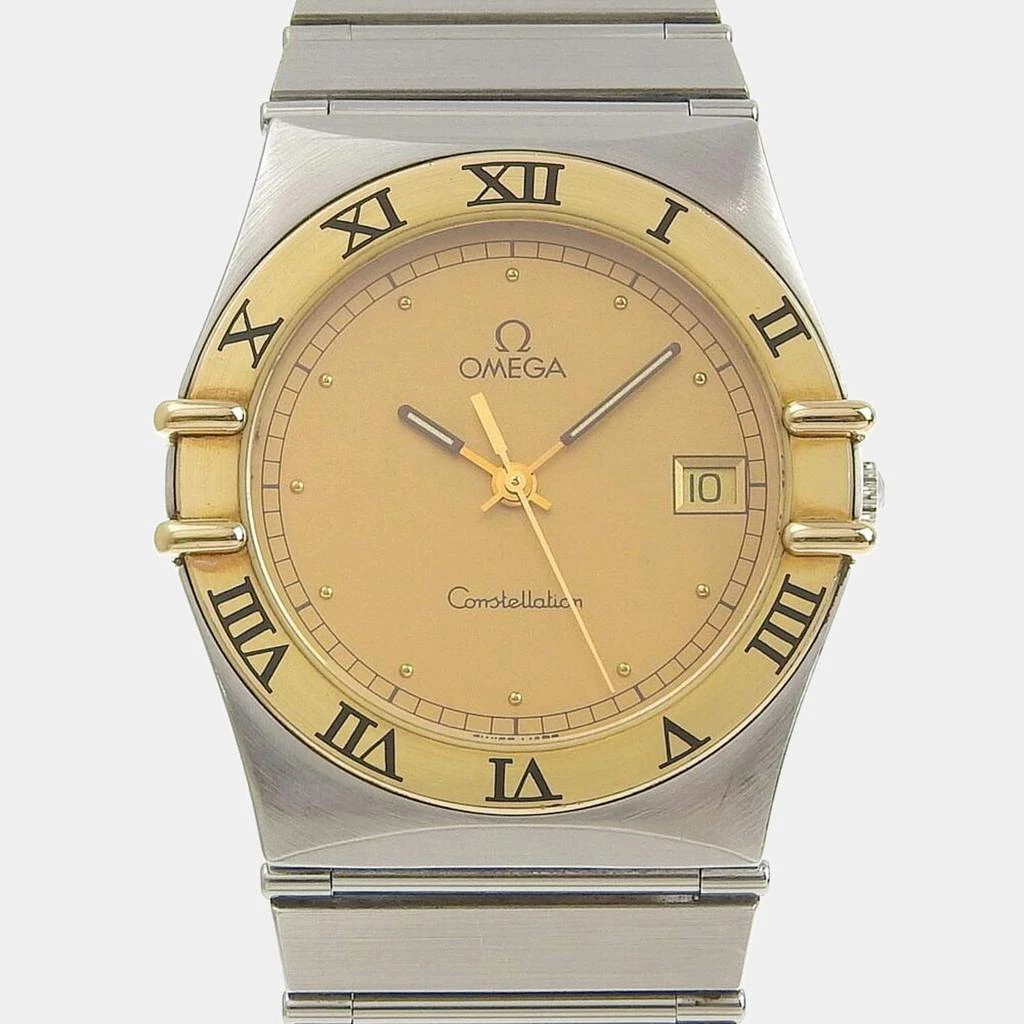 商品[二手商品] Omega|Omega Champagne 18K Yellow Gold And Stainless Steel Constellation Quartz Men's Wristwatch 33 mm,价格¥7570,第1张图片