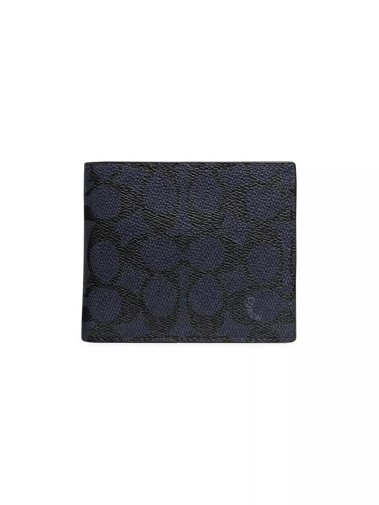 商品Coach|3-In-1 Signature Coated Canvas &amp; Leather Wallet,价格¥773,第1张图片