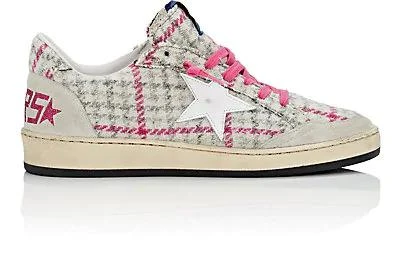 商品Golden Goose|Women's Ball Checked Tweed Sneakers,价格¥2372,第1张图片