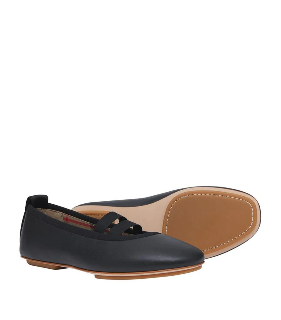 商品Burberry|Leather Mini Grace Flats,价格¥2419,第4张图片详细描述