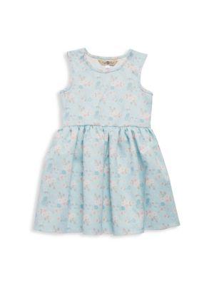 Little Girl's 2-Piece Sleeveless Floral-Print Dress & Solid-Hued Jacket Set商品第3张图片规格展示