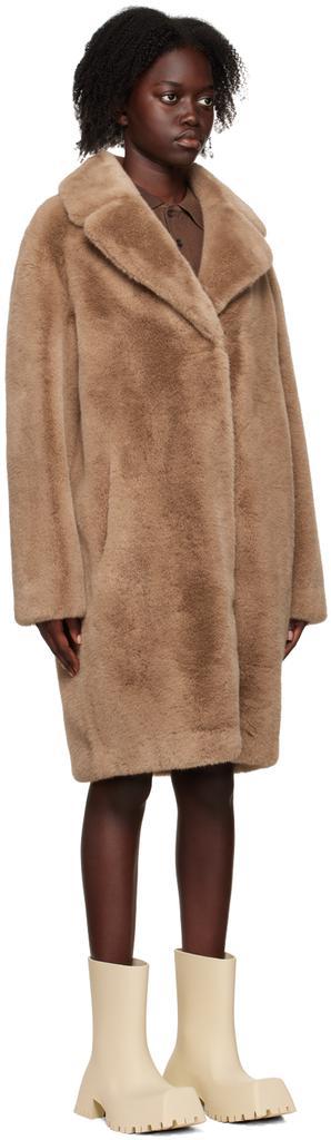 商品STAND STUDIO|Brown Camille Faux-Fur Coat,价格¥3188,第4张图片详细描述