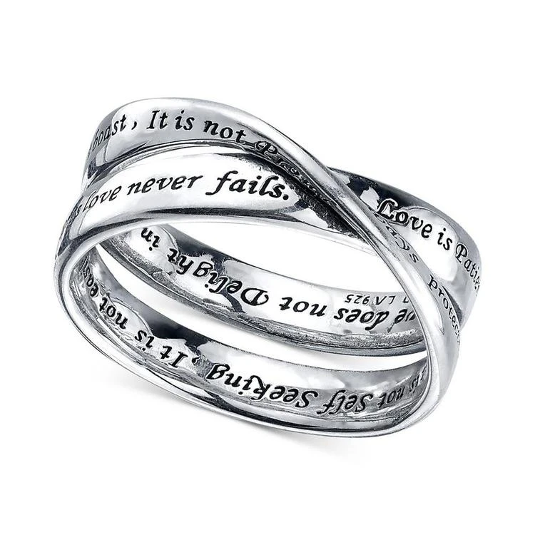 商品Unwritten|"Love Is Patient" Ring in Sterling Silver,价格¥263,第1张图片