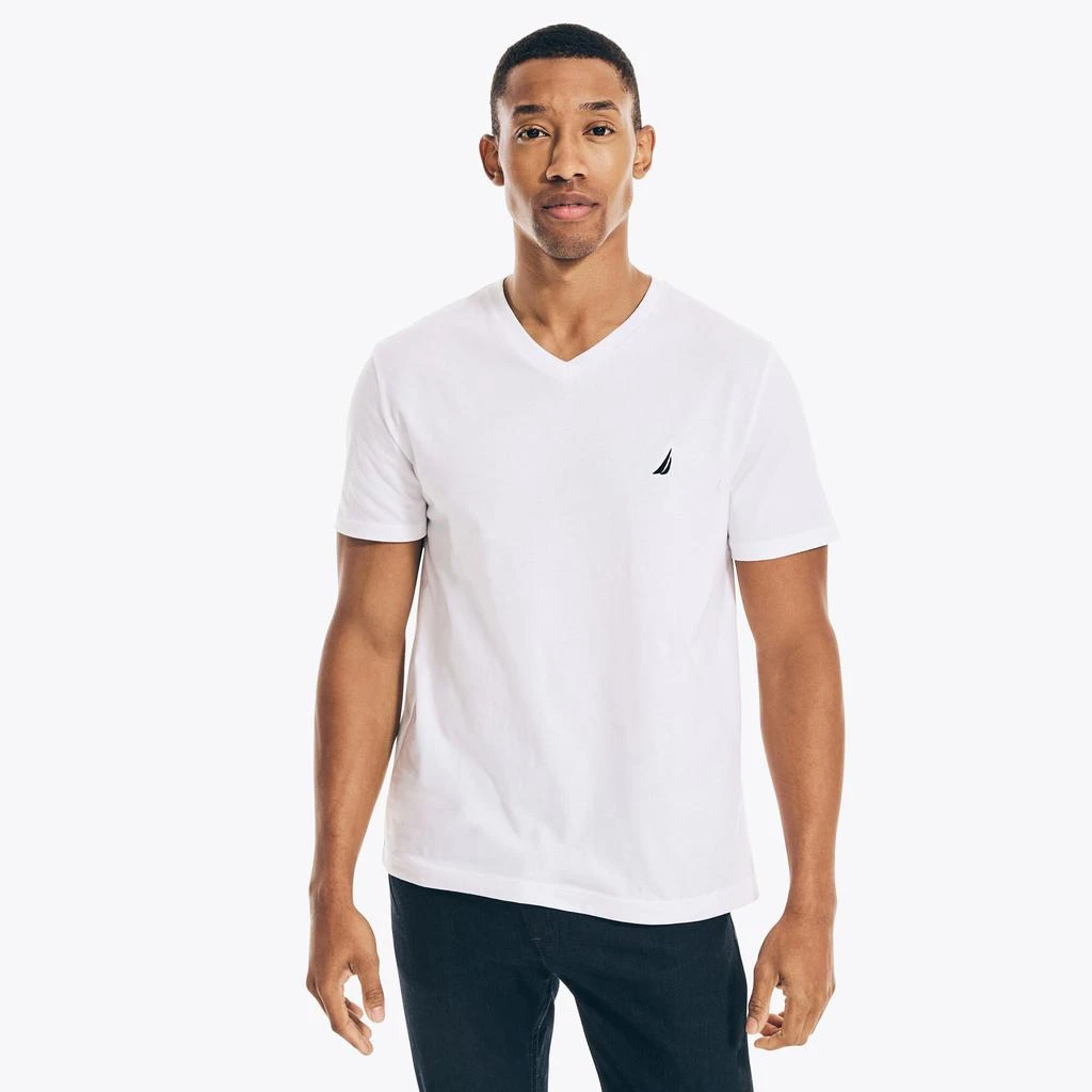 商品Nautica|Mens Premium Cotton V-Neck T-Shirt,价格¥106,第2张图片详细描述