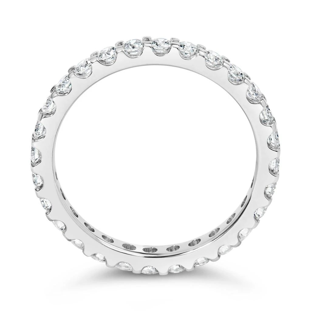 商品Haus of Brilliance|14K White Gold Shared Prong Set Round Diamond Eternity Band Ring,价格¥21338,第4张图片详细描述