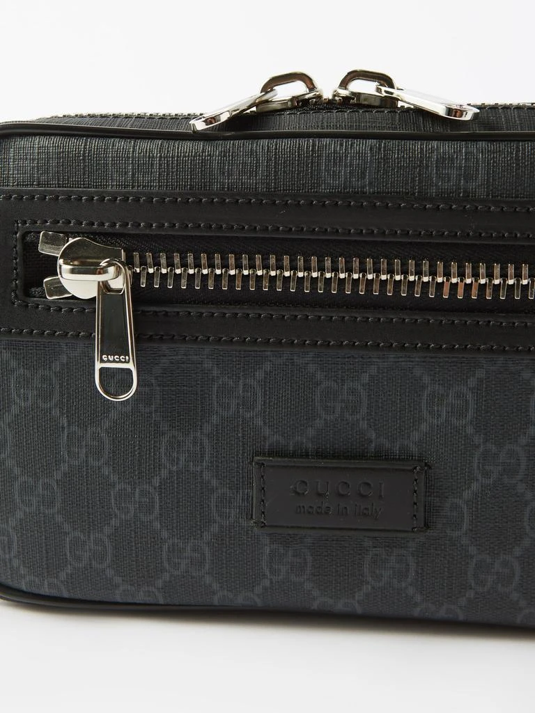 商品Gucci|GG-jacquard coated-canvas and leather belt bag,价格¥9593,第5张图片详细描述