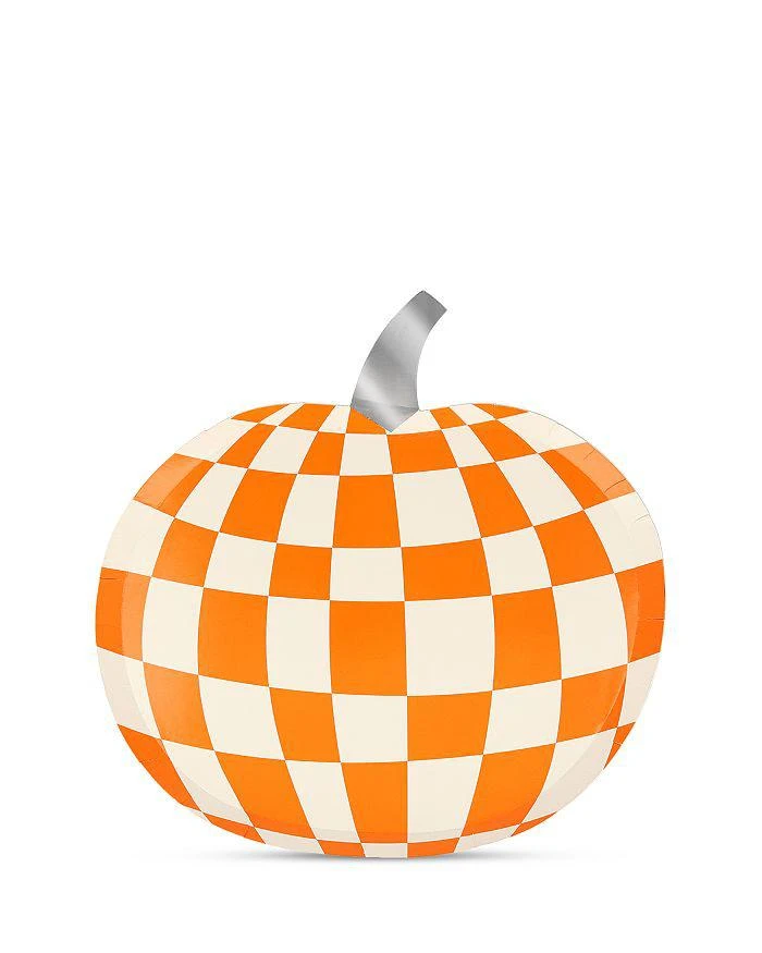 商品Meri Meri|Mod Pattern Pumpkin Plates, Pack of 8,价格¥29,第3张图片详细描述