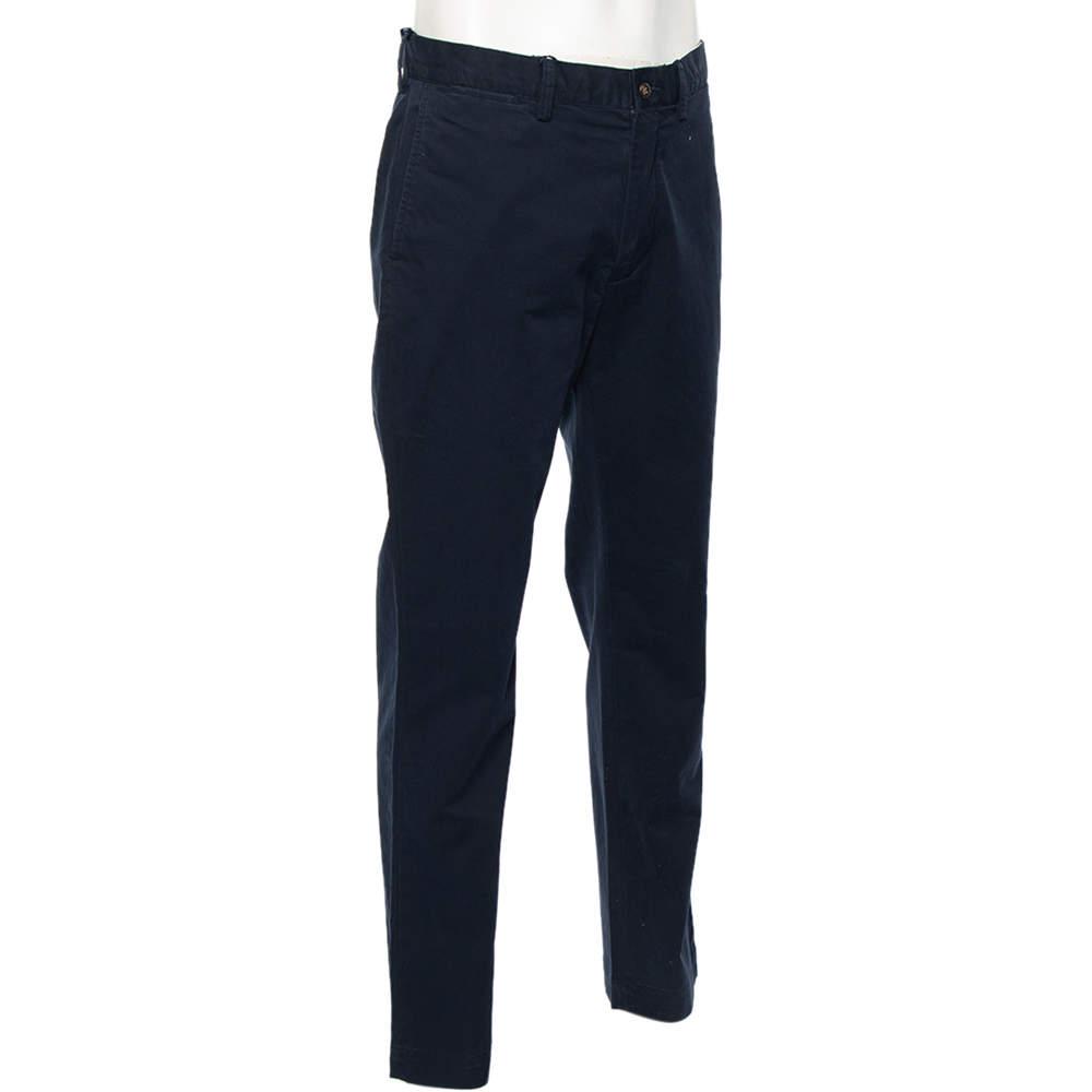 Polo Ralph Lauren Navy Blue Cotton Classic Fit Formal Pants L商品第2张图片规格展示