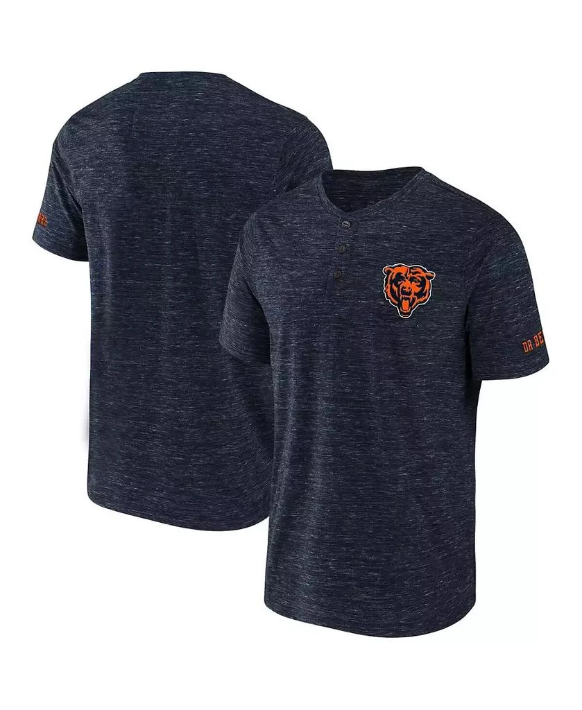 商品Fanatics|Men's NFL x Darius Rucker Collection by Navy Chicago Bears Slub Henley T-shirt,价格¥295,第1张图片