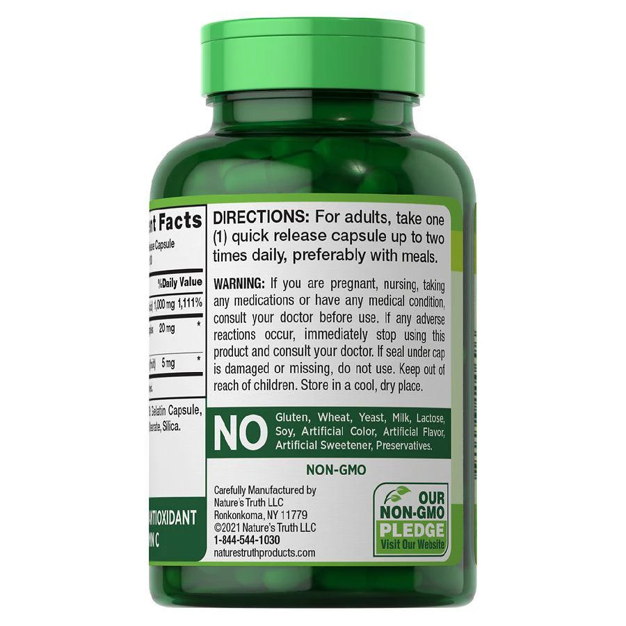 商品Nature's Truth|Vitamin C 1000 mg plus Bioflavonoids & Wild Rose Hips,价格¥84,第2张图片详细描述