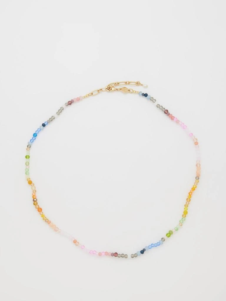 商品Anni Lu|Dusty Dreams jade, agate & gold-plated necklace,价格¥574,第1张图片