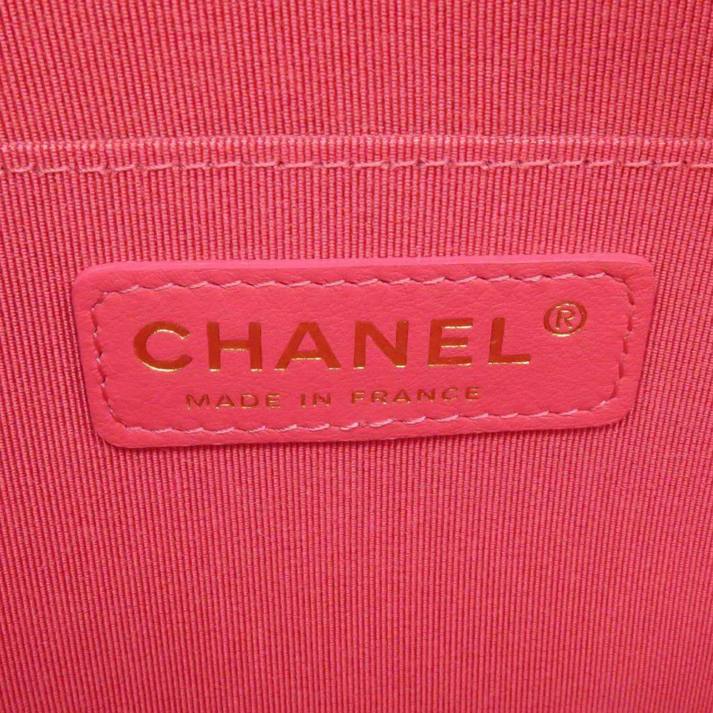 Chanel Pink Lambskin Leather Octagon CC Logo Chain Shoulder Bag  商品