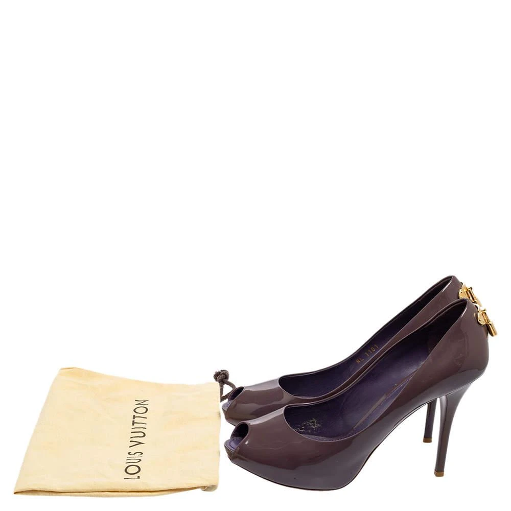 Louis Vuitton Purple Patent Leather Oh Really! Peep Toe Platform Pumps Size 40.5 商品