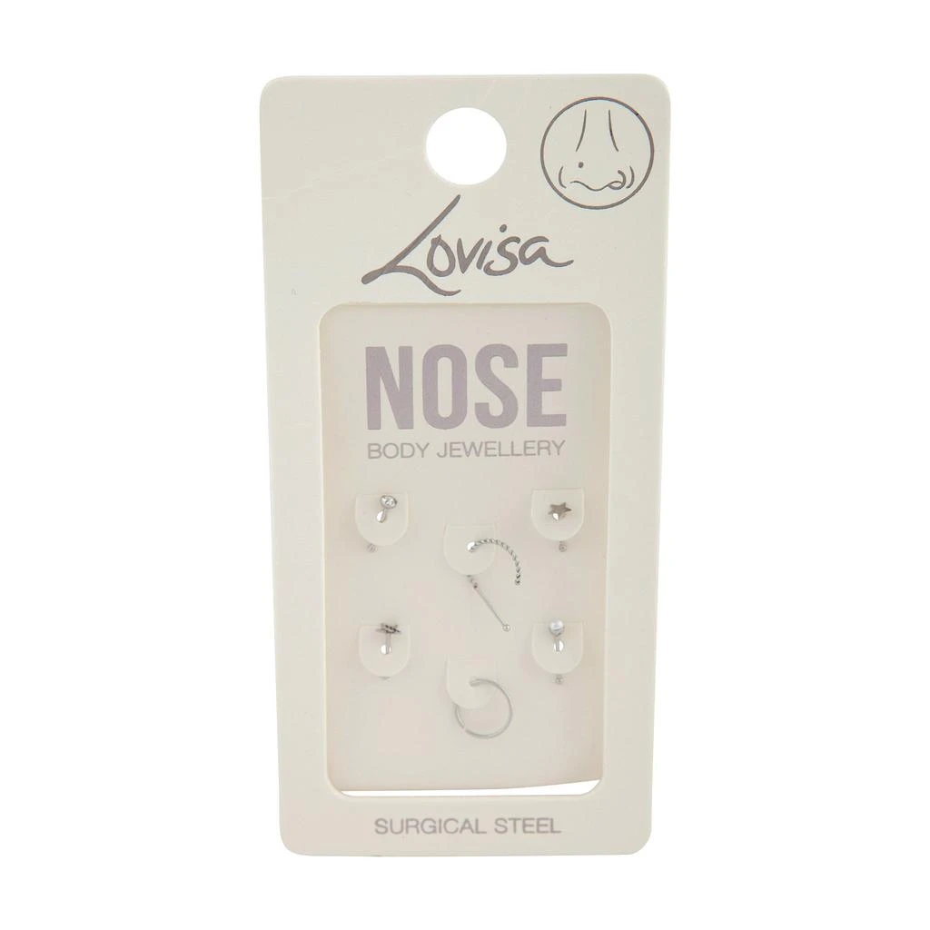 商品Lovisa|Surgical Steel Star Nose Hook Stud 6 Pack,价格¥143,第2张图片详细描述