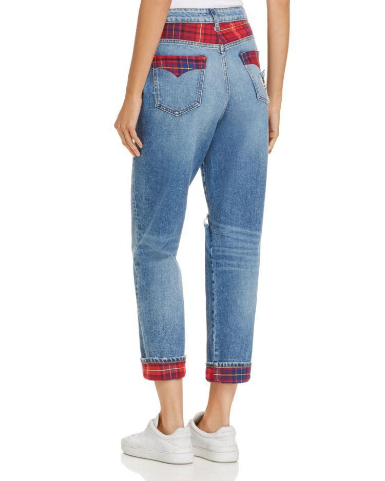 商品TOMMYXGIGI|Plaid Detail Distressed Jeans,价格¥1400,第2张图片详细描述