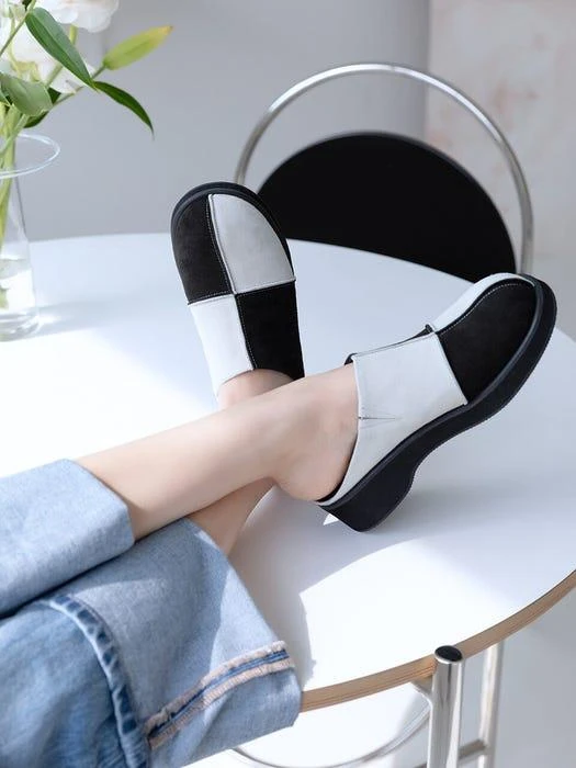 商品cahaya|Jellybean Bloafer Black and White,价格¥2073,第1张图片