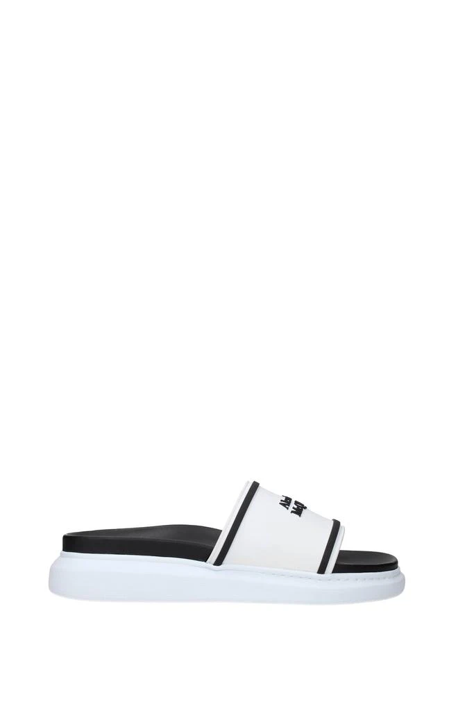 商品Alexander McQueen|Slippers and clogs Rubber White Black,价格¥1222,第1张图片