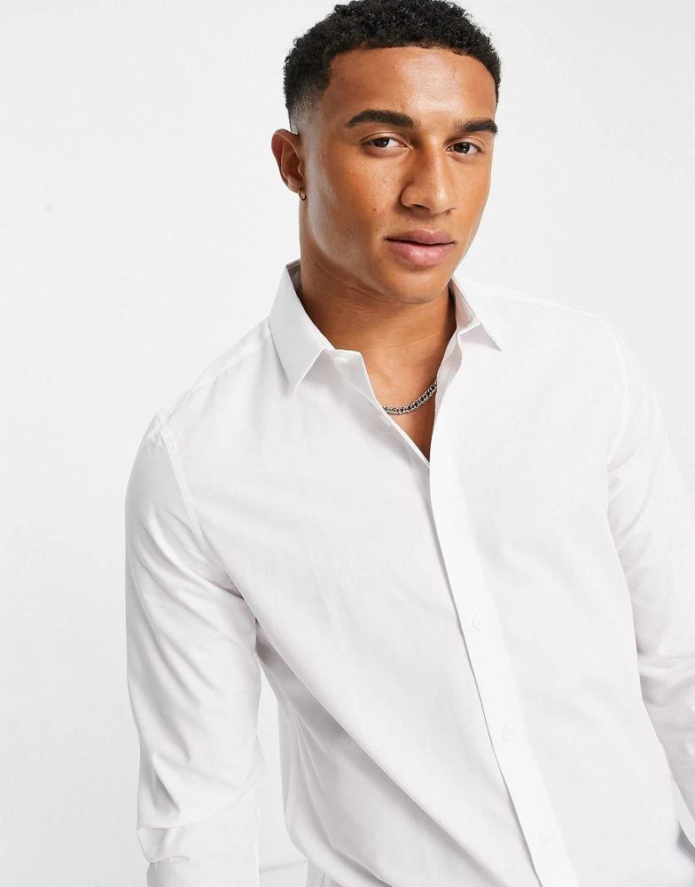 商品ASOS|ASOS DESIGN regular fit shirt in white,价格¥152,第2张图片详细描述