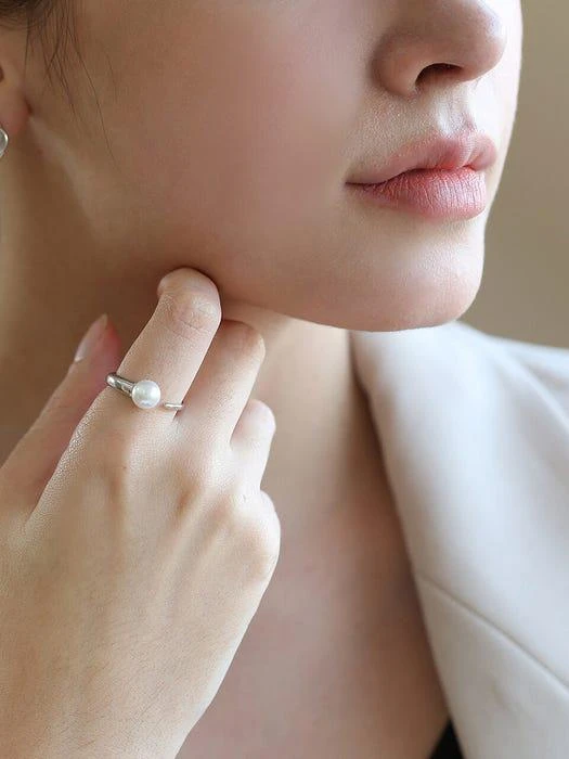 商品LAZYDAWN|Pearl hoop ring R017,价格¥782,第1张图片