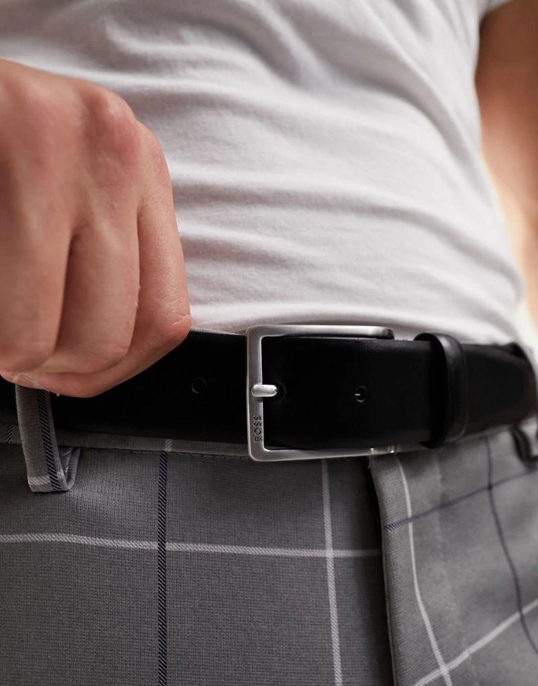 商品Hugo Boss|BOSS Erman leather belt in black,价格¥480,第4张图片详细描述