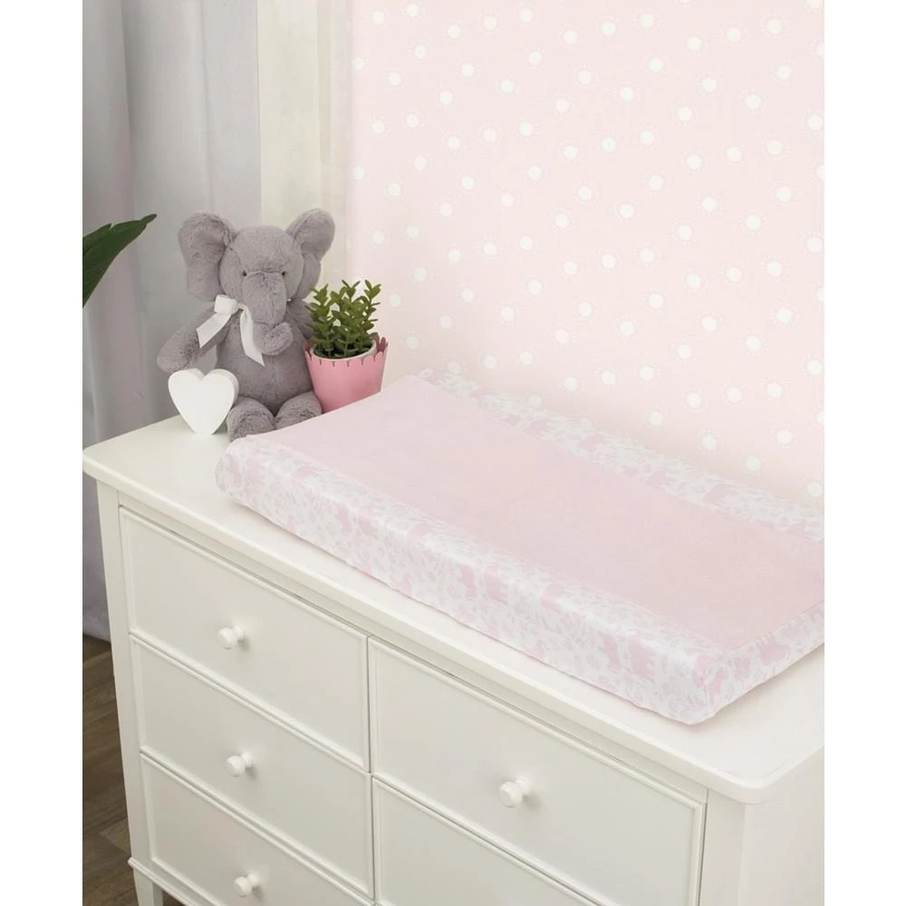 商品Macy's|Sweet Floral Elephants Super Soft Changing Pad Cover,价格¥337,第2张图片详细描述