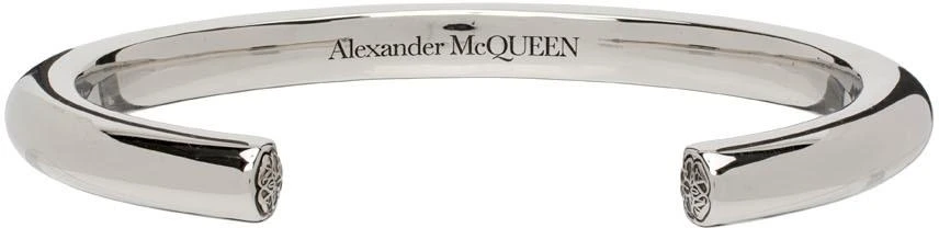 商品Alexander McQueen|Silver Open Cuff Bracelet,价格¥1464,第4张图片详细描述