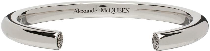 商品Alexander McQueen|Silver Open Cuff Bracelet,价格¥1846,第6张图片详细描述