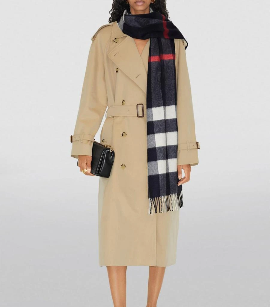 商品Burberry|Cashmere Check Scarf,价格¥4804,第2张图片详细描述