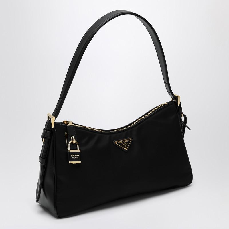 つ*ん様 PRADA バック Prada Black Aimée large Re-Nylon and leather shoulder bag