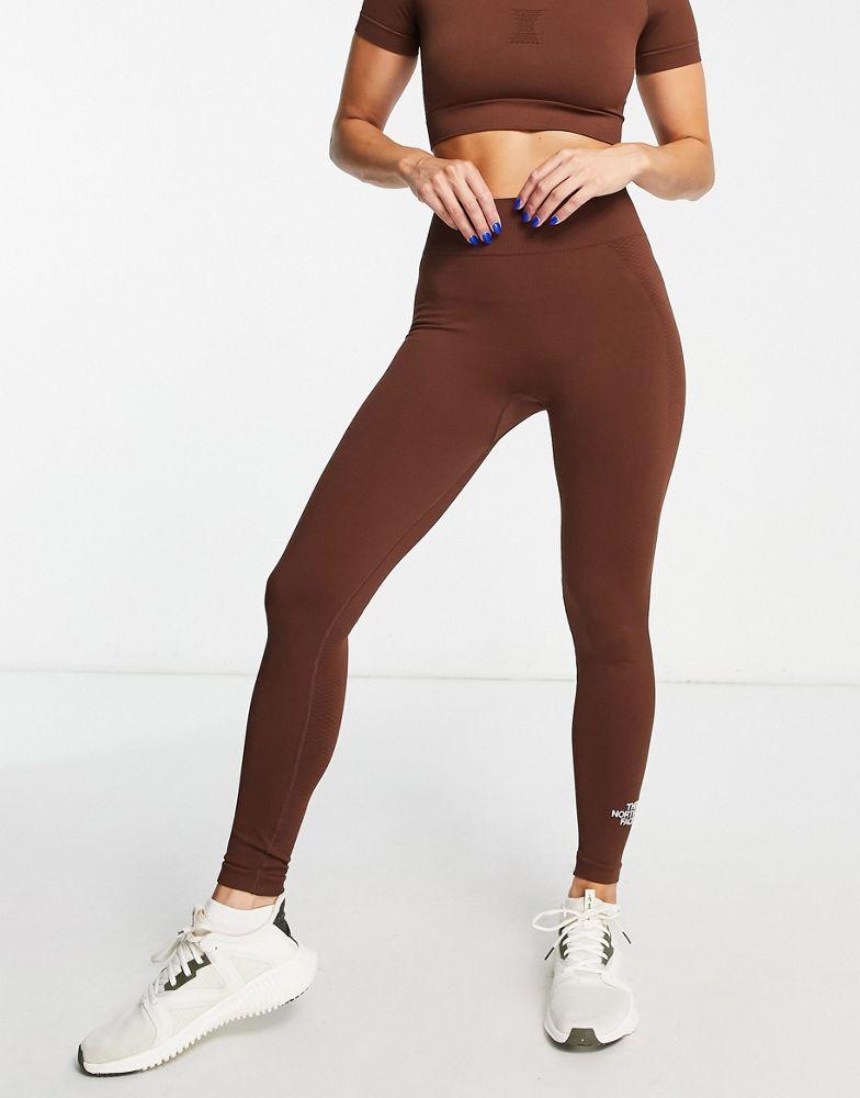 The North Face Training seamless high waist leggings in brown Exclusive at ASOS商品第3张图片规格展示