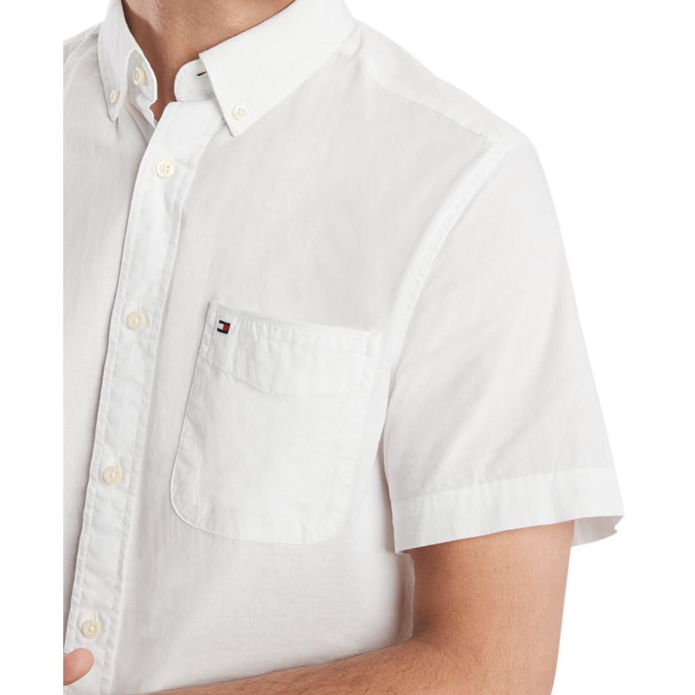  Tommy Hilfiger男士定制款修身短袖衬衫商品第3张图片规格展示