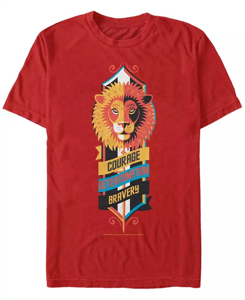 商品FIFTH SUN|Harry Potter Men's Hogwarts Gryffindor Courage Determination Bravery Short Sleeve T-Shirt,价格¥186,第1张图片