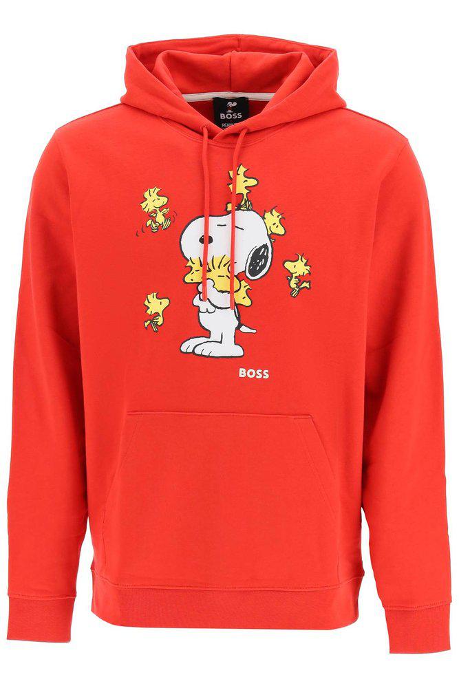 Boss Hugo Boss Snoopy Print Drawstring Hoodie商品第1张图片规格展示