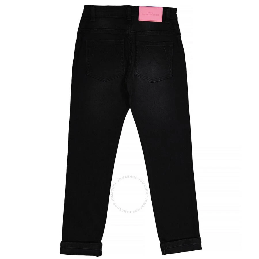 商品Marc Jacobs|Girls Denim Black Lave Logo Letter-print Jeans,价格¥886,第2张图片详细描述
