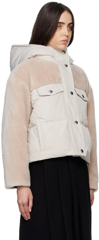 商品Yves Salomon|Beige Paneled Jacket,价格¥1496,第2张图片详细描述