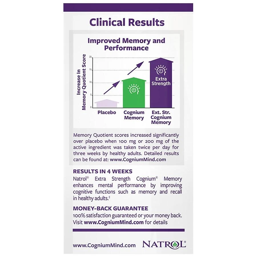 商品Natrol|Cognium For A Sharper Mind Tablets,价格¥251,第2张图片详细描述