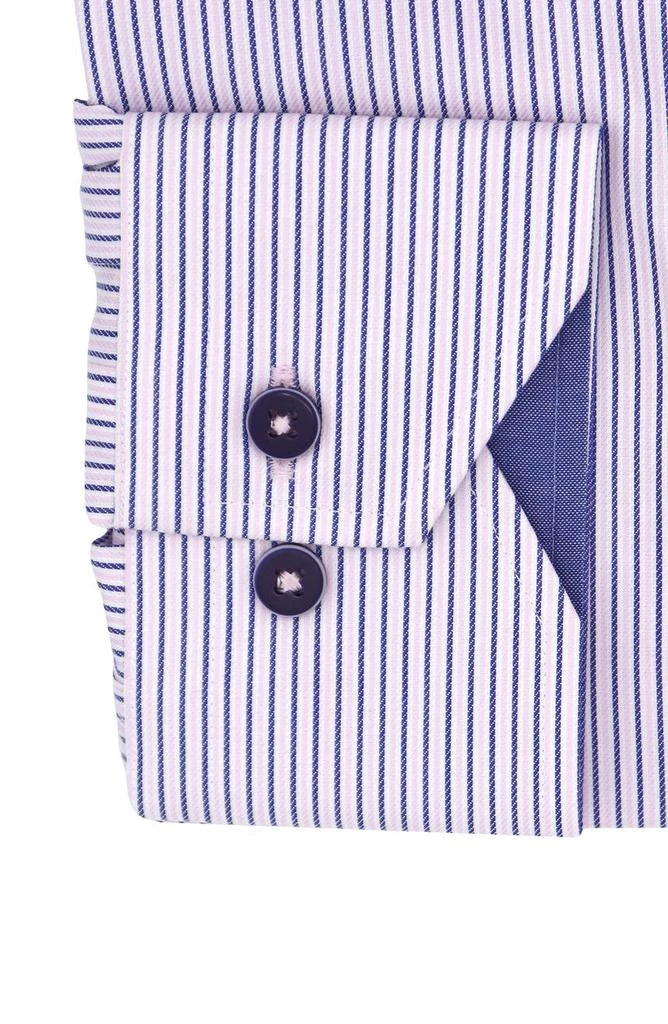 商品Lorenzo Uomo|Trim Fit Thin Stripe Dress Shirt,价格¥378,第2张图片详细描述