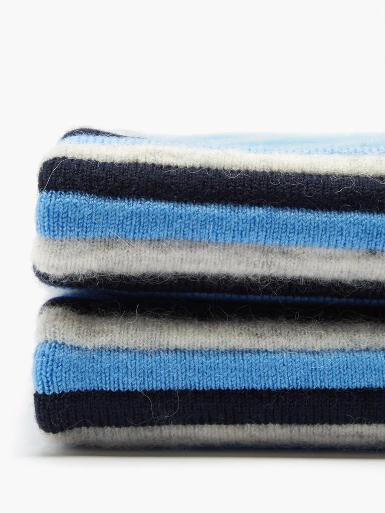 商品Saunders|Bargo stripe-check merino-blend blanket,价格¥2458,第3张图片详细描述