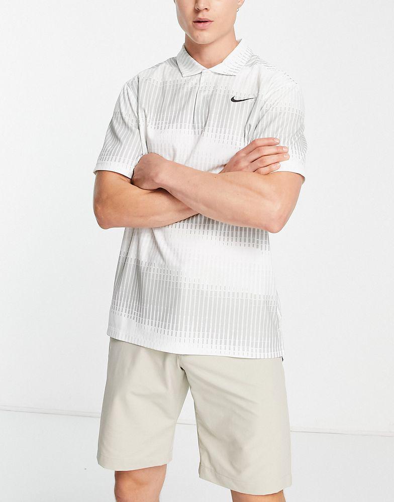 Nike Golf Tiger Woods Dri-FIT ADV printed polo in white商品第1张图片规格展示