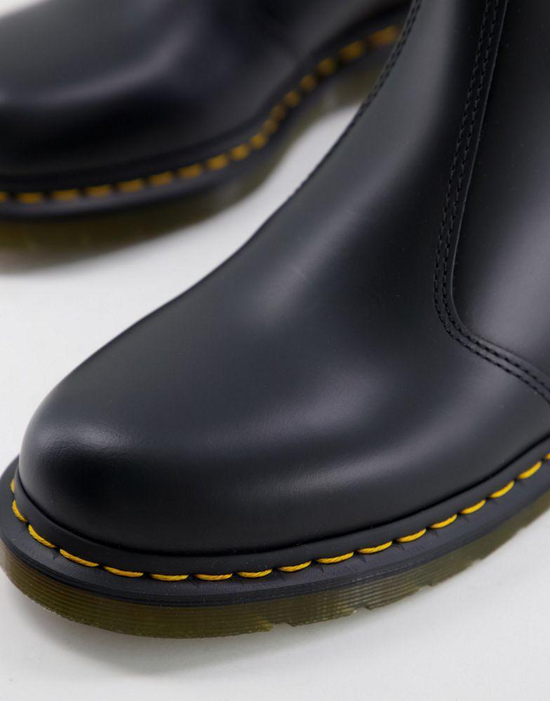 商品Dr. Martens|Dr Martens 2976 Hi Chelsea Boots in Black Smooth,价格¥1469,第5张图片详细描述