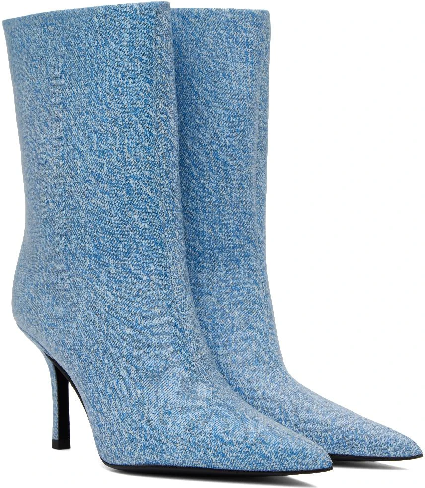 商品Alexander Wang|Blue Leather Delphine Boots,价格¥2849,第4张图片详细描述