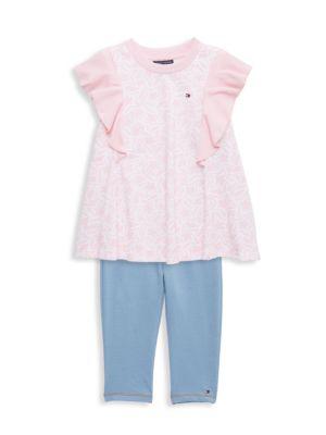 Little Girl’s 2-Piece Star Tunic & Leggings Set商品第1张图片规格展示