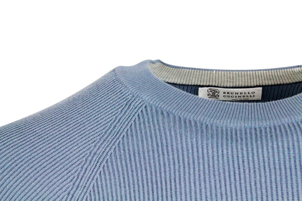 Brunello Cucinelli Sweaters Light Blue商品第4张图片规格展示