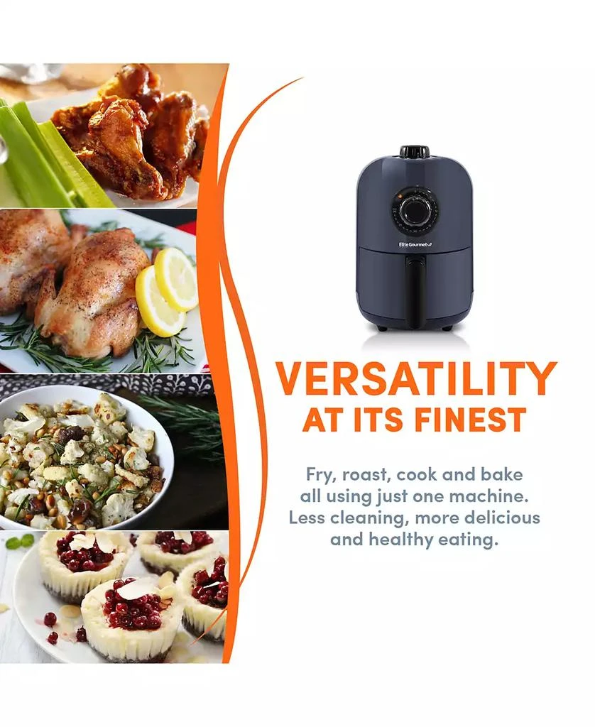 商品Elite Gourmet|1.1Qt Compact Electric Hot Air Fryer with Timer & Temperature Controls,价格¥440,第3张图片详细描述