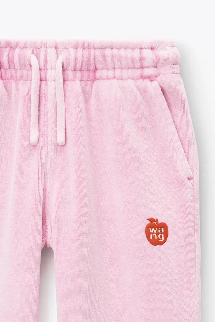 商品Alexander Wang|Kids Puff Logo Sweatpant In Velour,价格¥846,第3张图片详细描述