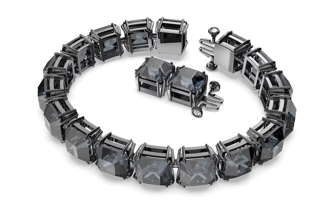 商品[国内直发] Swarovski|施华洛世奇 Millenia Millenia 拼接 施华洛世奇元素 手链 男女同款情侣款 黑色,价格¥2070,第4张图片详细描述