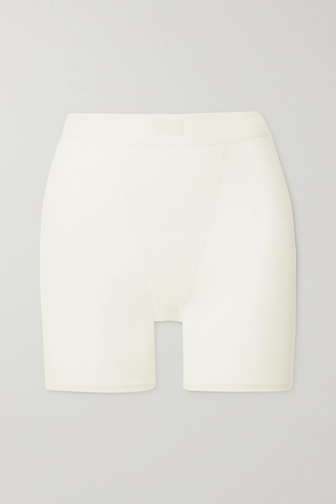 商品SKIMS|Boyfriend 弹力莫代尔棉质混纺平纹布平角短裤（颜色：marble）,价格¥198,第1张图片