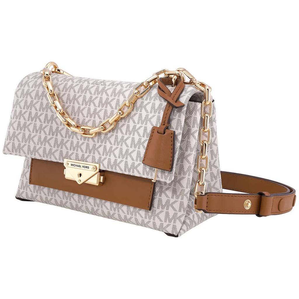 商品Michael Kors|Michael Kors Ladies Signature Logo Cece Medium Shoulder Bag - Vanilla/Acorn,价格¥1202,第1张图片