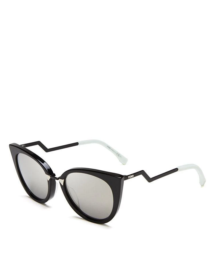 商品Fendi|Mirrored Zigzag Cat Eye Sunglasses, 52mm,价格¥3588,第2张图片详细描述